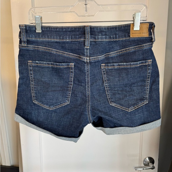 American Eagle Outfitters Dark Blue Jean Shorts - Picture 2 of 5